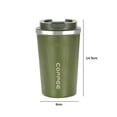 thumbnail image 2 of Taza de café ecológica de 380 ml/500 ml para viaje, ideal para el hogar y la oficina (380 ml verde). Aparatos de cocina., 2 of 8