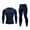 Blue, variant on Men's Compression Workout Set, Tight Fit Running Tights & Top, Performance Moisture Wicking Sportswear, Gym Fitness Training Outfit, Speed Dry Exercise Gear, Enhanced Workout