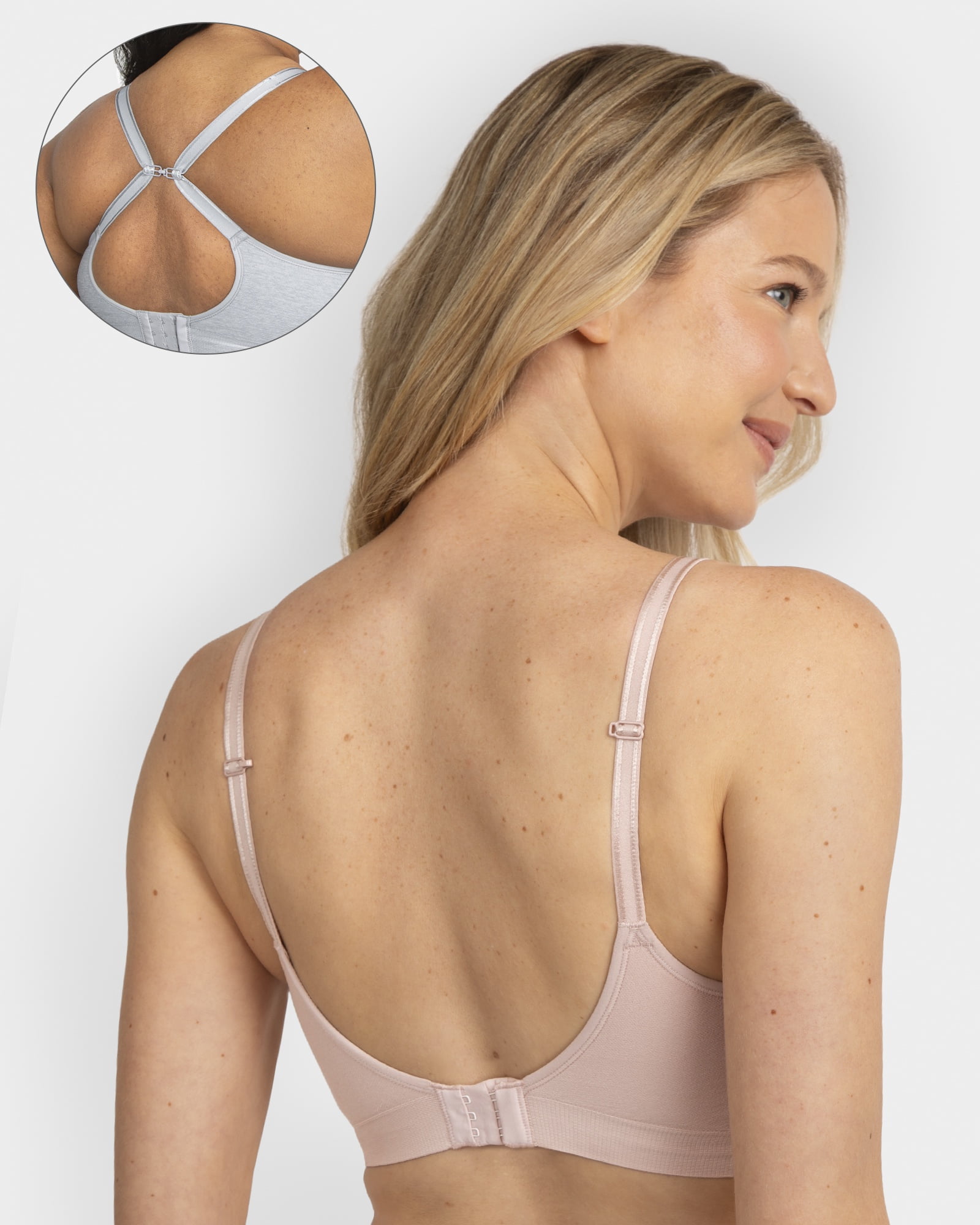 Fruit of the Loom Women's 2-Pack Stretch Wireless Bra w/Built in Pads