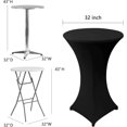 thumbnail image 2 of Paquete DE 4 manteles DE mesa DE spandex YONGSHENG negros 32 x 43 pulgadas, 2 of 4