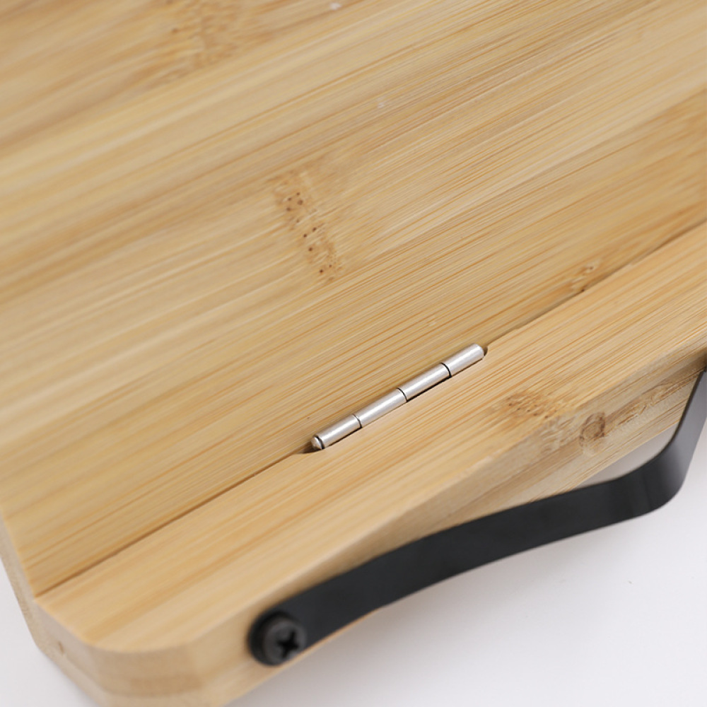 Support De Livre Et Tablette En Bambou Rotatif 360° - Réglable En Hauteur Et Inclinaison - Pour Bureau, Cuisine