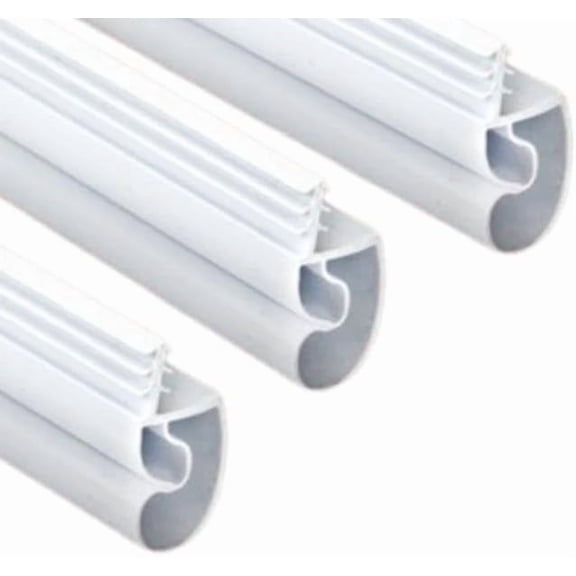 High Reach Compression Weatherstrip Set (3-Piece Kit) - Thermoplastic Rubber (TPE), Weather Stripping for Wood or Fiberglass Doors. Fits Door jambs with Standard 1/8" kerf or Slot (White)