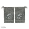 thumbnail image 3 of Monogrammed Hand Towel, Personalized Gift, 16 x 30 Inches - Set of 2 - Silver Embroidered Towel - Extra Absorbent 100% Turkish Cotton- Soft Terry Finish - for Bathroom, Kitchen and Spa- Script O Gray, 3 of 3