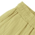 thumbnail image 4 of JJHGVB Cotton Linen Capris for Women Beach Resort Pants Wide Leg Capri Linen Bermuda Shorts for Women Baggy Shorts Women Beach Boho Casual Pants Women Linen Shorts Resort Wear for Women 2026 Yellow S, 4 of 6