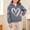 Gray, variant on Girls Zip-Up Hooded Sweatshirt, Long Sleeve Trendy Loose Heart Print Casual Outerwear Hoodie Jacket Green Size 11-12
