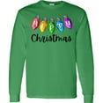 thumbnail image 3 of Inktastic Merry Christmas Rainbow Holiday Lights Long Sleeve T-Shirt, 3 of 5