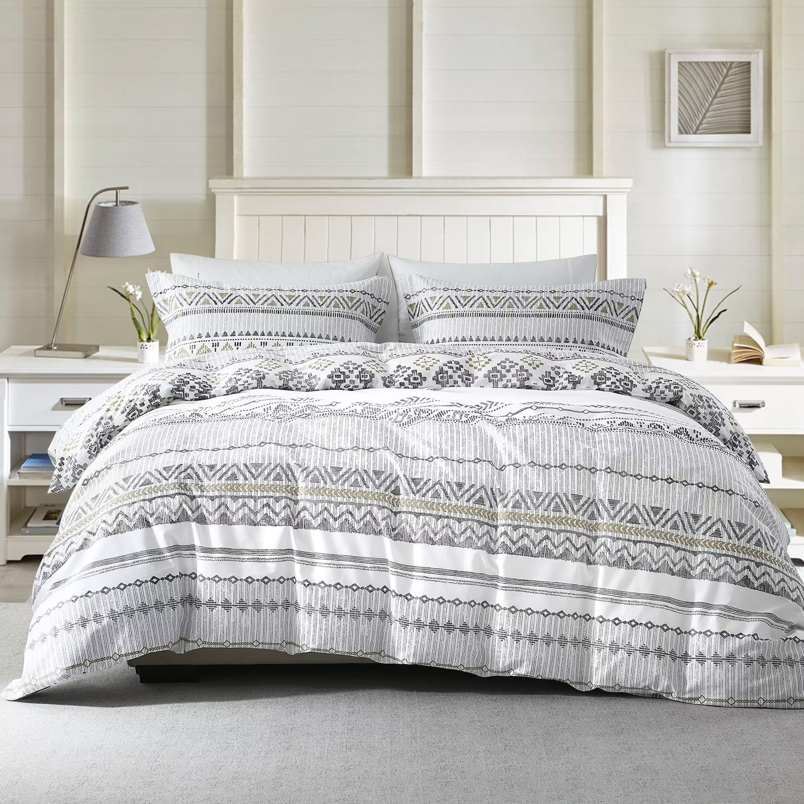 Bedduvit 100 Cotton Queen Size Duvet Cover Set 3 Piece Percale Weave