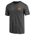thumbnail image 2 of Men's Charcoal Clemson Tigers Wavy Logo Tri-Blend T-Shirt, 2 of 3