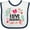 White and Navy, variant on Inktastic Book Lover I Love Reading Girls Baby Bib