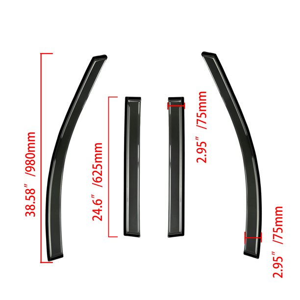 POSSBAY For Chevrolet Traverse 20182020 Window Visor Rain Guards