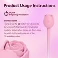 thumbnail image 4 of 10 Vibrating Modes Mini Rose Clitoral Vibrator,Rose Vibrator Massager for Women,Adlut Sex Toys for Female Couple-White Pink, 4 of 9
