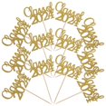 thumbnail image 1 of Golden Graduation Cupcake Toppers for Cake Decoration 15Pcs Set, 1 of 4