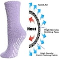 thumbnail image 5 of Mucky Cat Fuzzy Fluffy Soft Fleece Socks for Womens, 6 Pairs Non Slip with Grips - Anti Skid Warm Winter Cozy Hospital Slipper Socks, 5 of 6