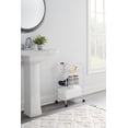 thumbnail image 4 of Organizador de estanterías Rubbermaid de 3 niveles con ruedas de metal blanco, 4 of 7