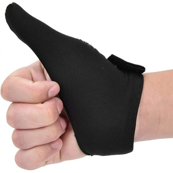 Bowling Thumb Sock, Adult Right or Left Hand Finger Grip Thumb Stabilizer Saver for Bowling Ball (Black)