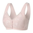 thumbnail image 2 of YHAJDS Women's Seamless Comfortable Daily Bra， Women's Front Closure Bra for Everyday Wear Breathable Soft Support Lightly Padded B C Cup Plus Size Lined Cups, 2 of 5