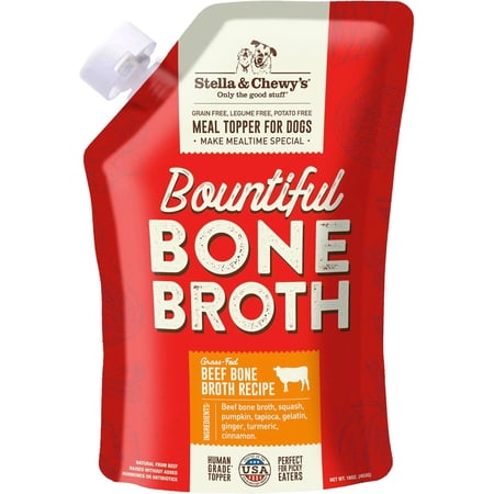 Stella & Chewy's Bountiful Bone Broth Grass-Fed Beef Bone Broth Recipe, 16 Ounce Resealable Pouch