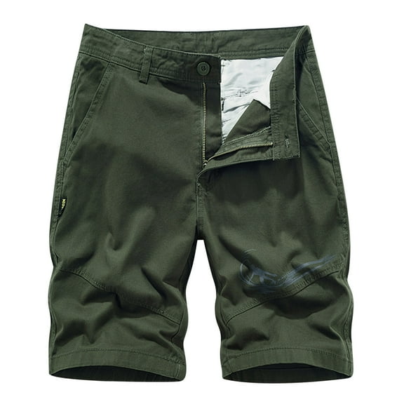 IROINNID Reduced Cargo Shorts for Men Plus Size Cargo Shorts Multi-Pockets Relaxed Summer Beach Shorts Pants,Olive Green