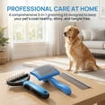 thumbnail image 7 of LAPTOM MAX Dog Brush and Dog Comb Set for Dogs and Cats Double Sided Dematting Shedding Blue 3Pcs, 7 of 7