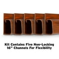 thumbnail image 4 of J Channel Desk Cable Organizer Kit– 5 Wood Grain Raceway Channels -by Edison Supply, 4 of 6