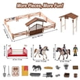thumbnail image 2 of Playset Horse Stable Goldge con 3 caballos, valla y accesorios, 2 of 7
