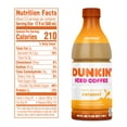 thumbnail image 6 of Dunkin' Caramel, Iced Bottled Coffee Drink, 40 fl oz, 6 of 12