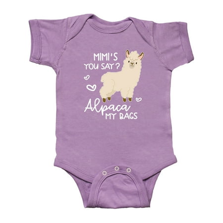 

Inktastic Mimi s You Say Alpaca My Bags Gift Baby Boy or Baby Girl Bodysuit