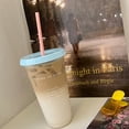 thumbnail image 4 of Cup Plastic Coffee Cup Large Capacity Cute Water Cup With Straw Lid for Summer Cold Drinking, 4 of 5