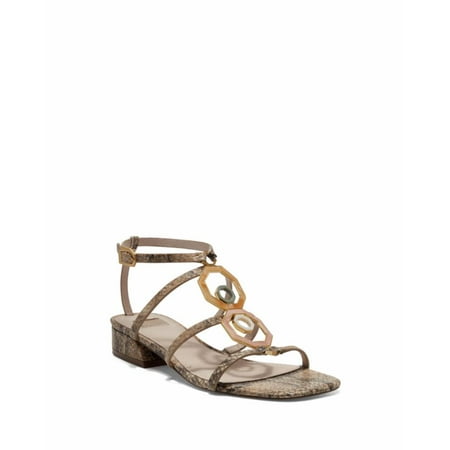 Louise Et Cie EISSA Modernist Octagonal EMBELLISHED Square Open Toe Sandals PASHMINA MULTI