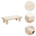 thumbnail image 3 of 1pc Wood Footstool Household Kid Stool Living Room Stool Furniture (Wood Color), 3 of 8
