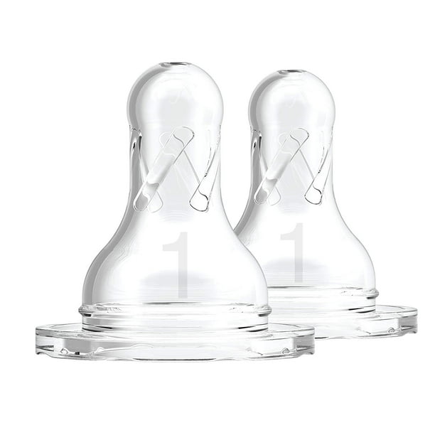 Dr Brown S Narrow Baby Bottle Nipples Level 1 Slow Flow 0m 2pk Walmart Com