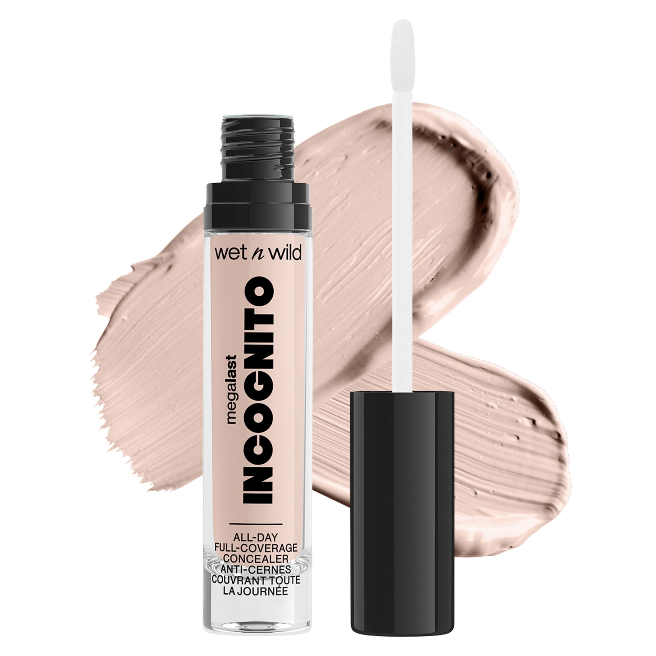 (2 pack) Wet n Wild Mega Last Incognito All-Day Full Coverage Concealer Make, Light Beige
