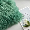 thumbnail image 2 of Ashler Luxury Style Decorative Faux Fur Throw Pillow Case Cushion Cover, Green, 22 x 22 Inches/55 x 55 cm, 2 Pack, 2 of 4