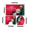 thumbnail image 3 of Matoen Christmas Washable Bathroom Rugs Sets 3 Piece, Holiday Bath Mats Non Slip for Christmas Decorations, Christmas Bath Mat and Toilet Seat Cover, Toilet Mat U Shape for Bathroom Decor, Red, 3 of 6