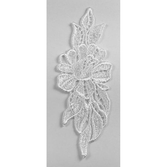 Trimplace White Venice Lace Flower 1-3/4" x 5"