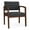 Adler Black, variant on Lenox Wood Reception Waiting Oversize Guest Chair / Walnut Wood / Blue