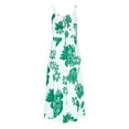 thumbnail image 5 of Women's Floral Ruched Mesh Bodycon Maxi Dress Cowl Neck Long Cami Dress, 5 of 7