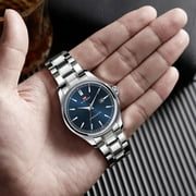Vava Voom watch for men business style clock fashion casual quartz movement stainless steel strap waterproof calendar own brand wristwatch