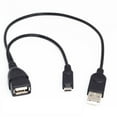 thumbnail image 2 of relayinert OTG data cable with power supply Micro USB HOST OTG tablet, mobile phone, external USB flash drive, one to two, 2 of 7