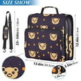 thumbnail image 3 of ALAZA Zipper Binder Cute Bears Dots 3 Ring Trapper Keeper File Folder Organizer Bag, 3 of 8