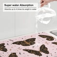 thumbnail image 6 of Microfiber Dish Drying Mat, Boho Butterfly Pink Dish Drying Pad Mats for Kitchen Counter Dishes Rack Pad, 18 x 24 inches, 6 of 9