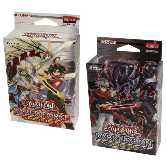 YuGiOh Barajas de Inicio Saber Force y Dark Legion 1ª Edición Konami