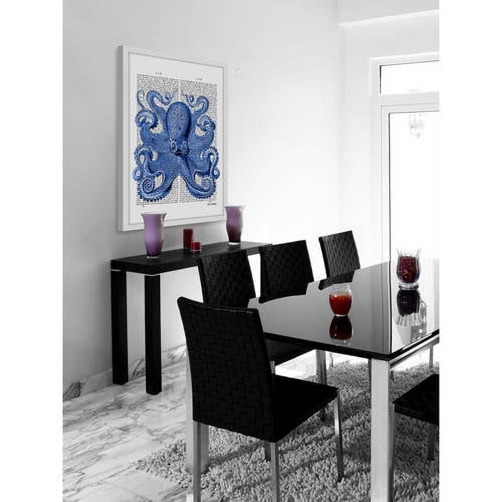Marmont Hill "Vintage Blue Octopus 1" Framed Painting Print
