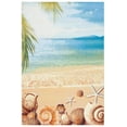 thumbnail image 4 of SAFAVIEH Barbados Sea Shells Outdoor Area Rug, 5'3" x 7'6", Gold/Blue, 4 of 10