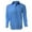 Blue, variant on Npasoilc Chemise Tops for Men Cotton Linen Long Sleeve 1/3 Button Up Turn Down Collar T-Shirts Breathable Lapel Beach Shirts Daily Casual Loose Blouse Tops