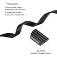 thumbnail image 3 of Cable de cinta de silicona Uxcell 22AWG 5Pin 22 Gauge cable plano flexible de silicona 10m/32.8ft cable de cobre estañado negro, 3 of 7