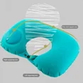 thumbnail image 2 of Car Portable Neck Protection U-shaped Compression Inflatable Pillow, Outdoor Nap, Camping, Travel Flocking PVC Airplane Pillow, 2 of 6