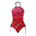 thumbnail image 5 of Bathing Suit For Women- Women's Two Piece Irregular Striped Printed Swimsuit Tankini Swimsuit Set, Bikini Femme, 5 of 5