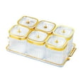 thumbnail image 2 of WeiLaiKeQi Condiment Jar with Tray 6 Grids Condiment Canisters for Candy Condiment Clear, 2 of 9
