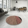 thumbnail image 4 of Ahgly Company Machine Washable Indoor Square Abstract Red Brown Area Rugs, 5' Square, 4 of 7